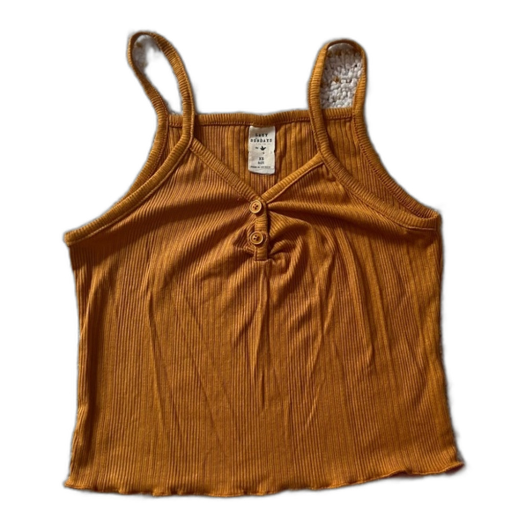 Lazy Sundays Tank Top in Mustard Yellow XS